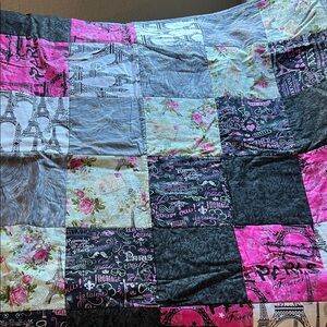 Paris Themed Patchwork Quilt